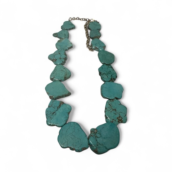 Source Unknown Jewelry - Vintage Turquoise Boulder Stone Statement Necklace